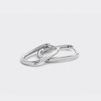 Retro Box Huggie Hoop Earrings
