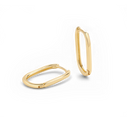 Retro Box Huggie Hoop Earrings