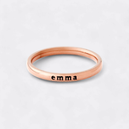 Tiny Stackable Name Ring