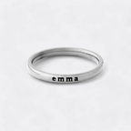 Tiny Stackable Name Ring